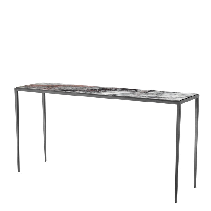 Mesa consola Henley de Eichholtz, acabado en bronce