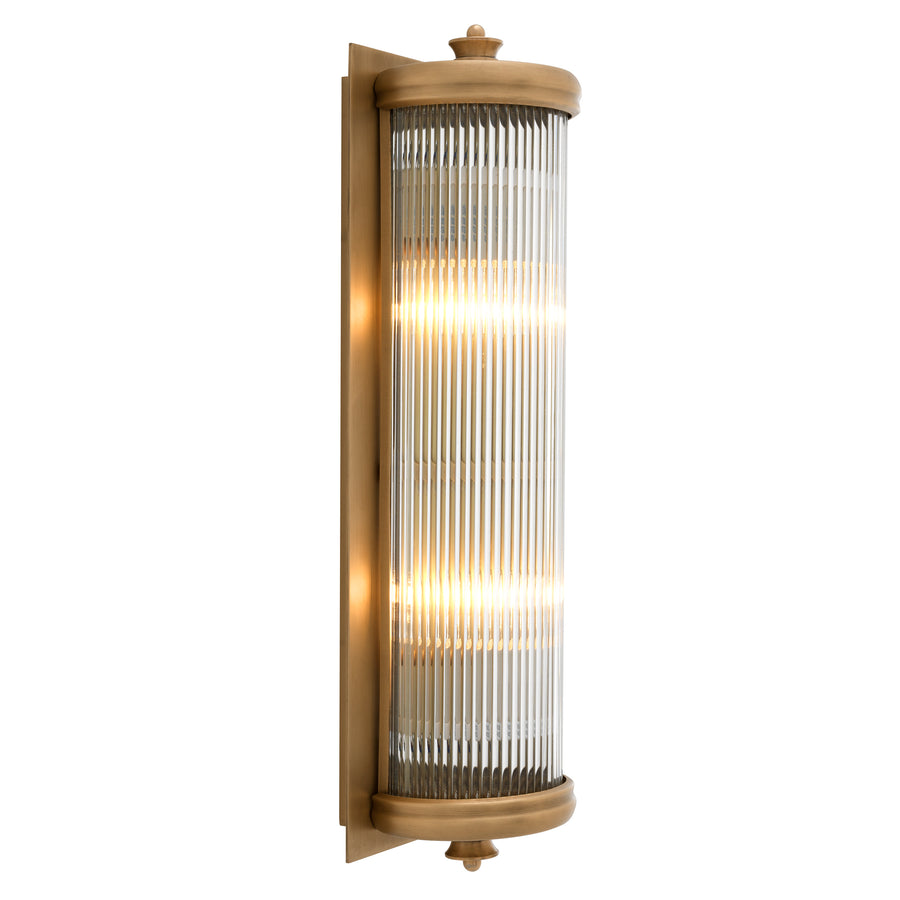 Eichholtz Glorious wall lamp, matt brass finish, H. 43 cm