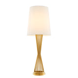 Lampa stołowa Eichholtz Holmes, złote wykończenie, zawiera klosz