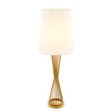 Lampa stołowa Eichholtz Holmes, złote wykończenie, zawiera klosz