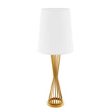 Lampa stołowa Eichholtz Holmes, złote wykończenie, zawiera klosz