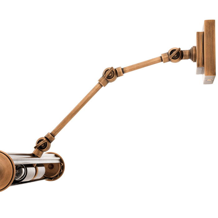 Lámpara de pared Eichholtz Luca, acabado en latón envejecido