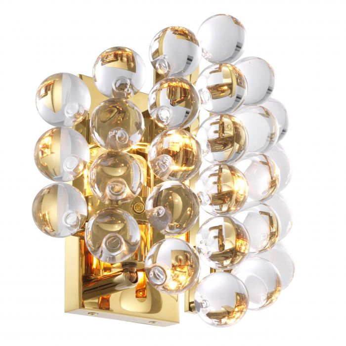 Lámpara de pared Eichholtz Mylo, acabado dorado