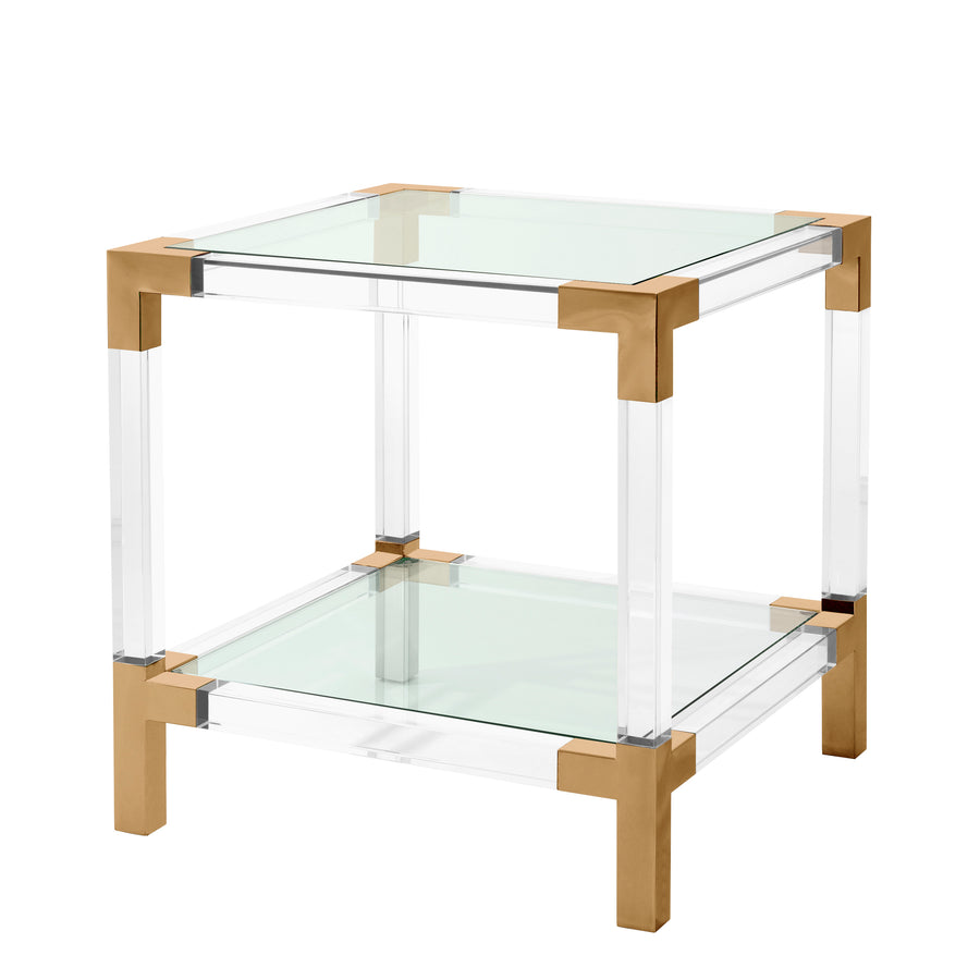 Eichholtz Royalton Side Table, brushed brass finish
