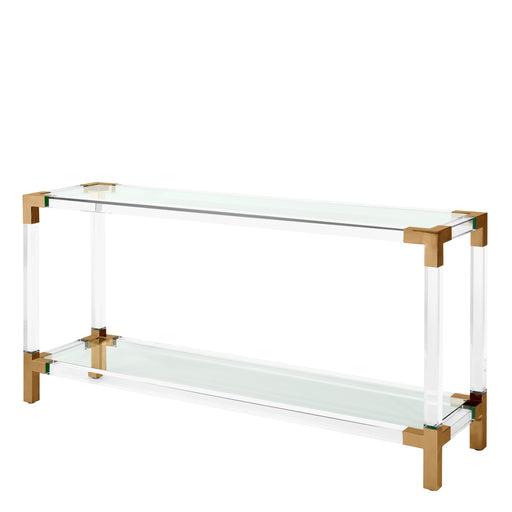 Konsola Eichholtz Royalton, szczotkowane mosiężne wykończenie