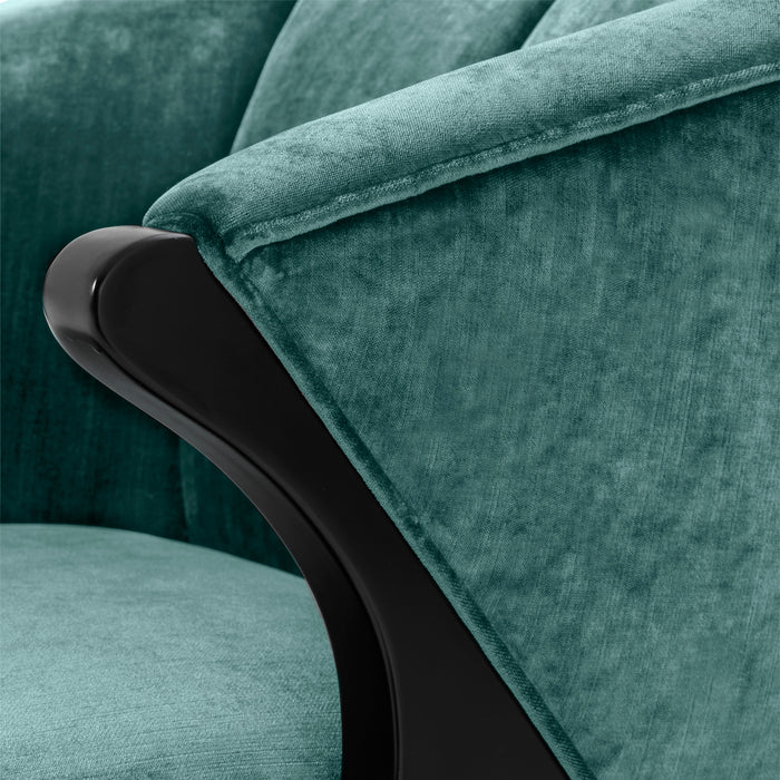 Fotel Eichholtz Pavone, w kolorze aegean green