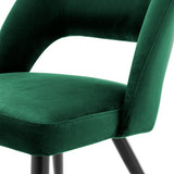 Krzesło stołowe Eichholtz Cipria, aksamit w kolorze roche green