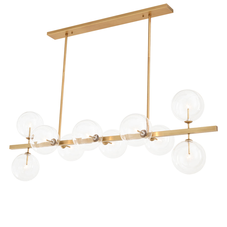 Eichholtz Largo chandelier, antique brass finish