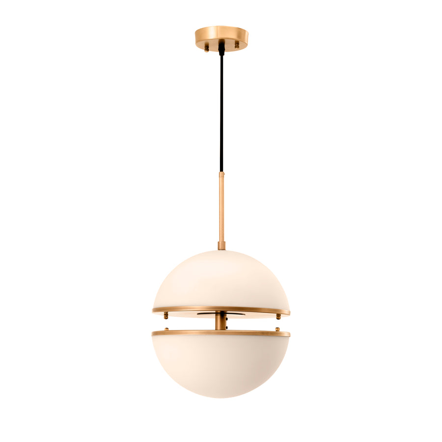 Eichholtz Spiridon pendant lamp, single, antiqued brass finish