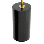 Antique brass finish | white glass | black marble base