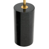 Antique brass finish | white glass | black marble base