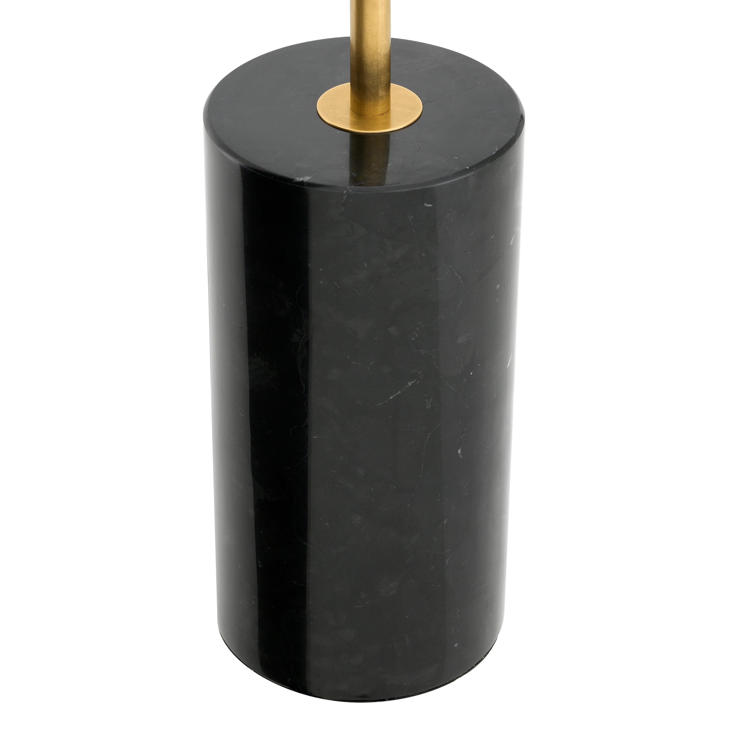 Antique brass finish | white glass | black marble base