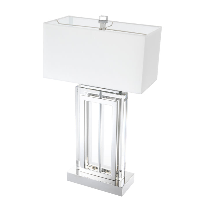 Lampa stołowa Eichholtz Arlington Crystal, zawiera klosz