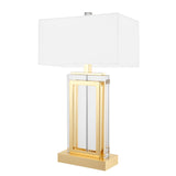Lampa stołowa Eichholtz Arlington Crystal, zawiera klosz