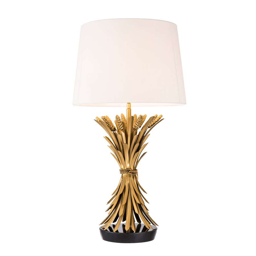 Eichholtz Bonheur Table Lamp, aged gold finish, incl. shade