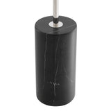 Nickel finish | clear glass | black marble base