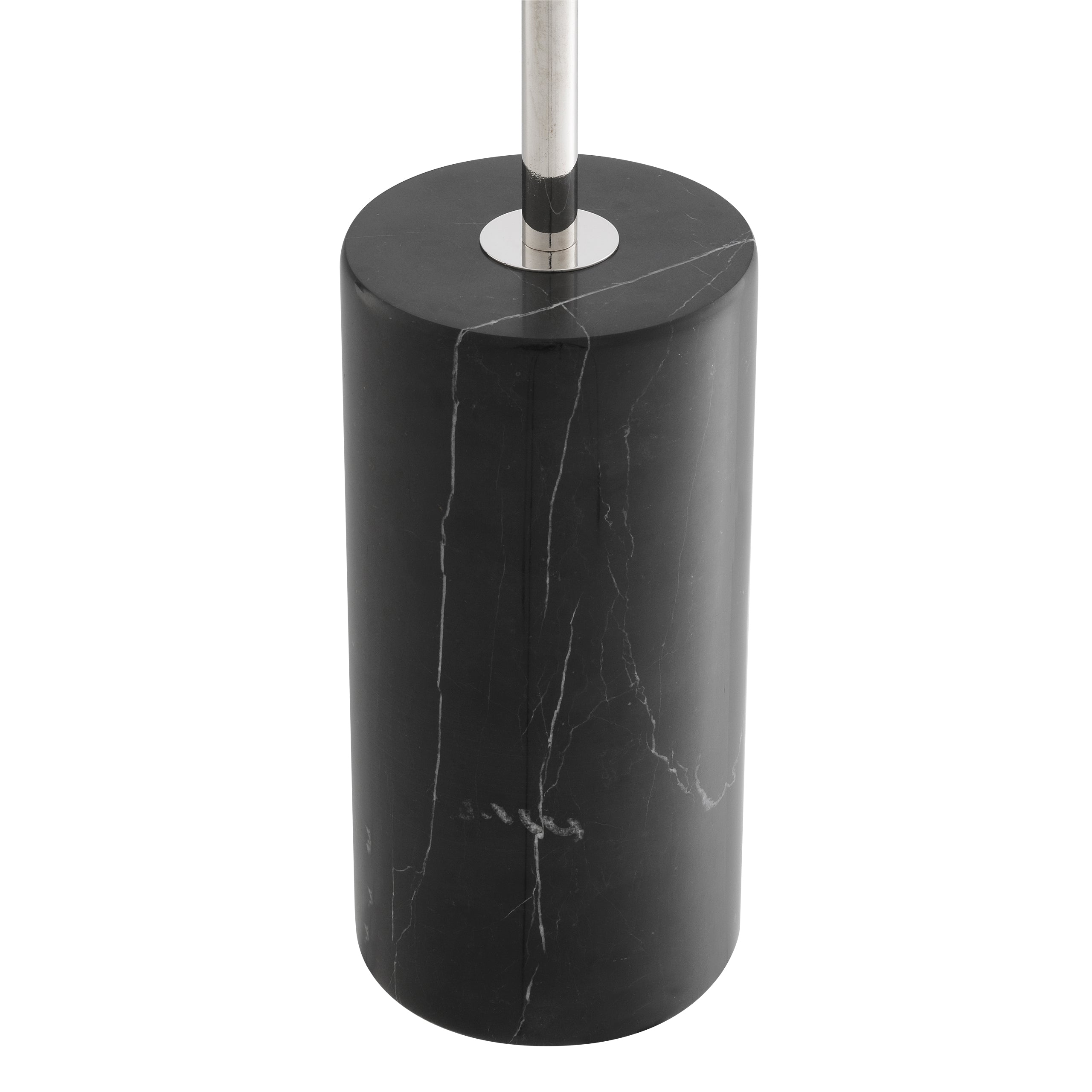Nickel finish | clear glass | black marble base