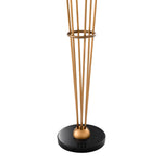 Antique brass finish | white glass | black marble base