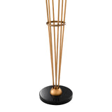 Antique brass finish | white glass | black marble base