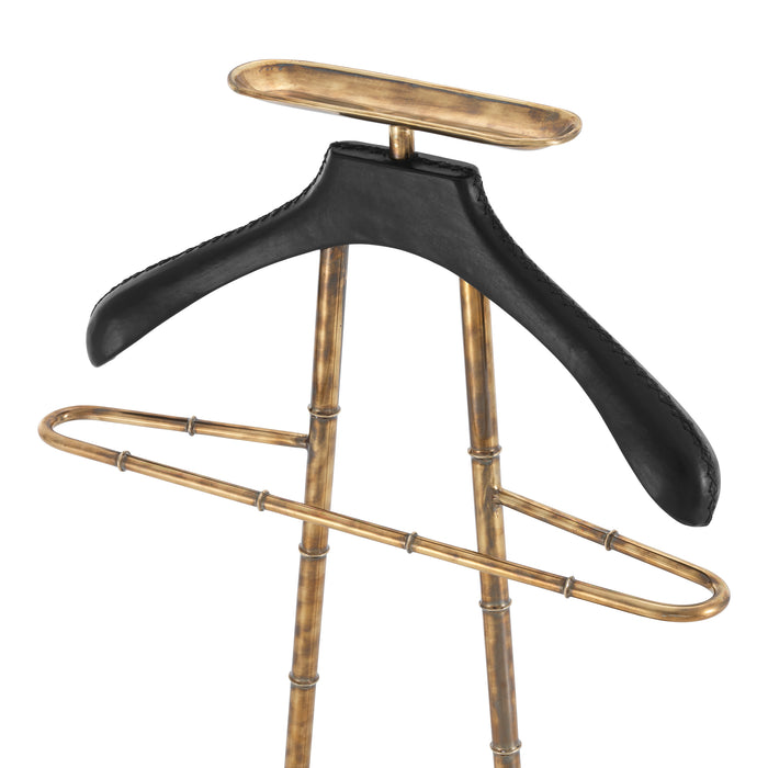 Wieszak stojący Eichholtz Baker, mosiężne wykończenie vintage