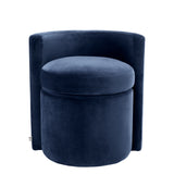 Puf z niskim oparciem Eichholtz Arcadia, w kolorze savona midnight blue