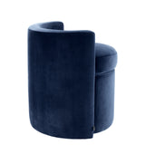 Puf z niskim oparciem Eichholtz Arcadia, w kolorze savona midnight blue