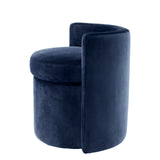 Puf z niskim oparciem Eichholtz Arcadia, w kolorze savona midnight blue