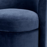 Puf z niskim oparciem Eichholtz Arcadia, w kolorze savona midnight blue