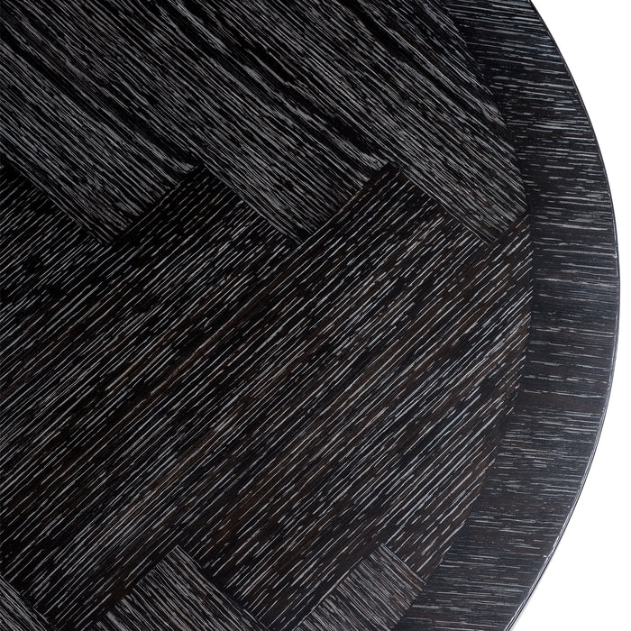 Stół jadalniany Eichholtz Melchior, owalny, węglowy dębowy fornir