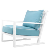 W kolorze sunbrella mineral blue | białe wykończenie