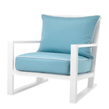 W kolorze sunbrella mineral blue | białe wykończenie