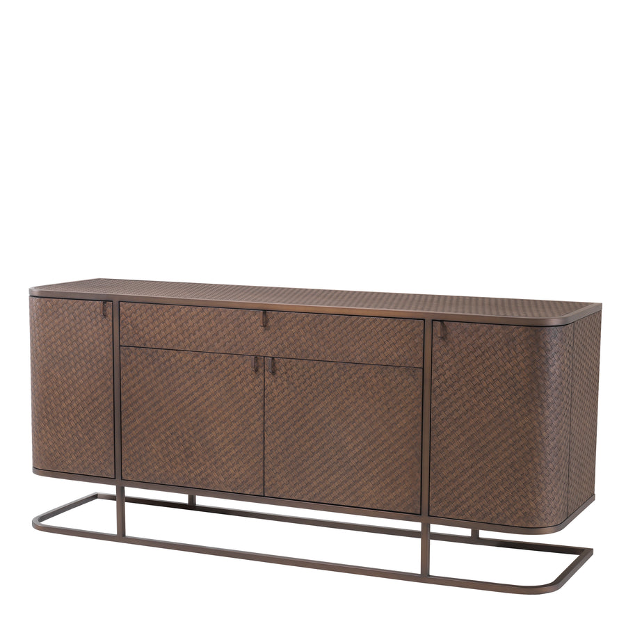 Eichholtz Napa Valley Chest of Drawers, Braided Oak Veneer
