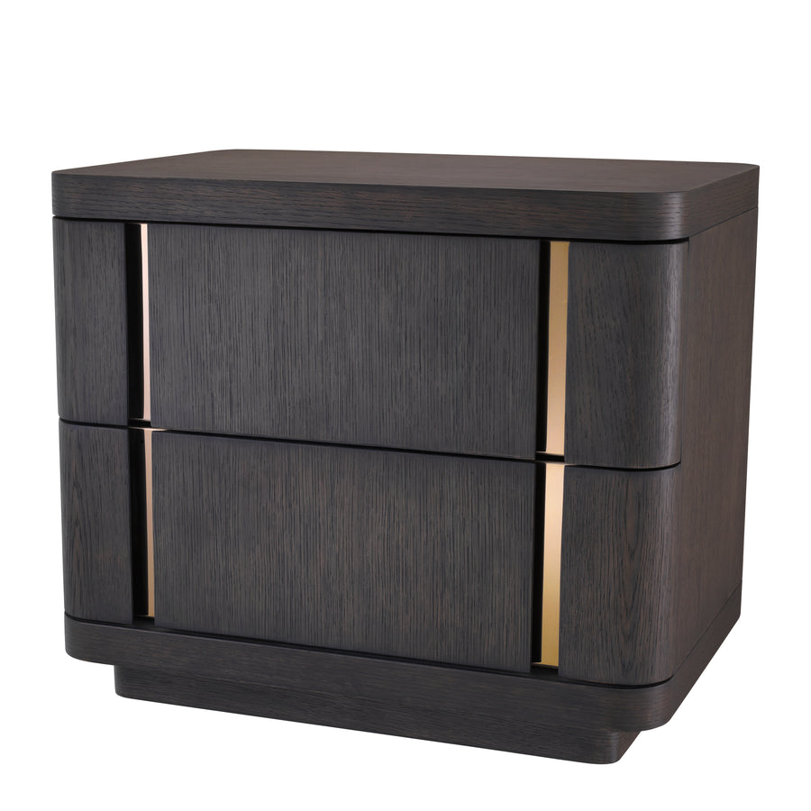 Eichholtz Modesto Side Table, mocha crown oak veneer