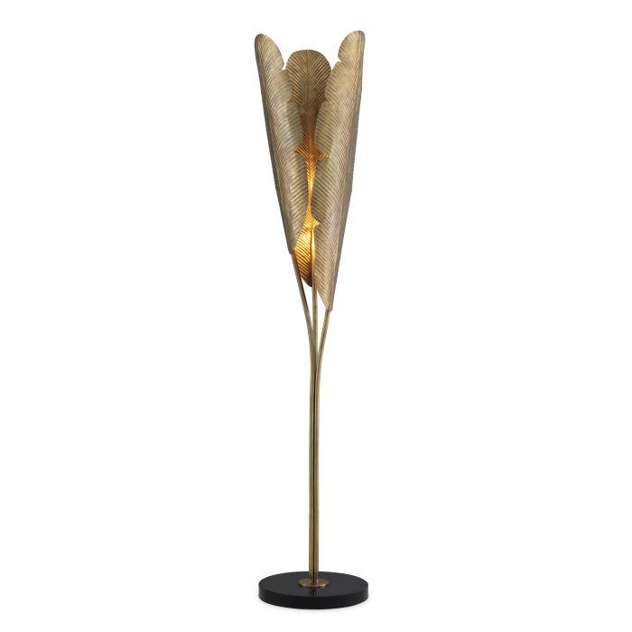 Vintage brass finish | black granite base
