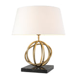 Lampa stołowa Eichholtz Edition, postarzane mosiężne wykończenie, zawiera klosz
