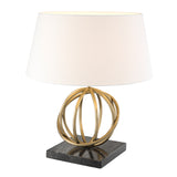 Lampa stołowa Eichholtz Edition, postarzane mosiężne wykończenie, zawiera klosz