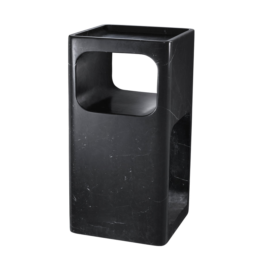 Eichholtz Adler Side Table, Black Marble, 28 x 28 x H. 55 cm