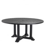 Stół jadalniany Eichholtz Bell Rive, ø 160cm, w kolorze outdoor matte black