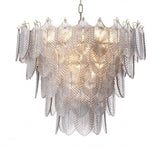 Eichholtz Verbier S chandelier, light brushed brass finish and smoked glass