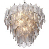 Eichholtz Verbier S chandelier, light brushed brass finish and smoked glass