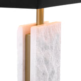 Lampa stołowa Eichholtz Charleston, postarzane mosiężne wykończenie, zawiera klosz