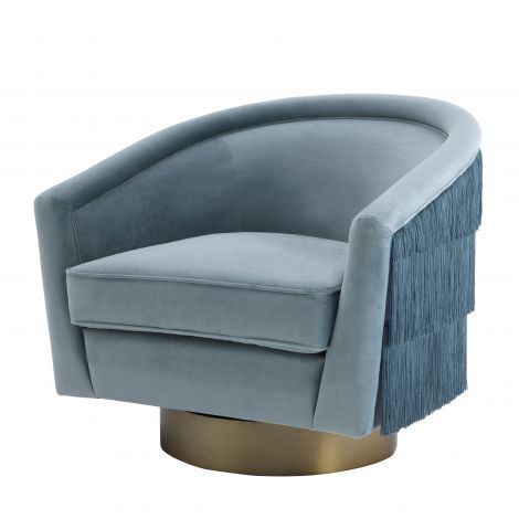 Eichholtz Le Vante swivel armchair, in Savona blue