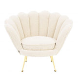 Krzesło Eichholtz Trapezium, w kolorze bouclé cream