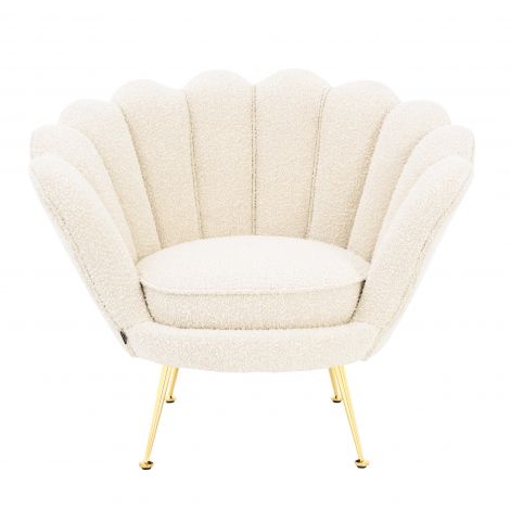 Silla Eichholtz Trapezium, bouclé color crema