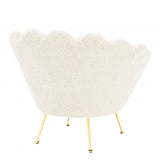 Krzesło Eichholtz Trapezium, w kolorze bouclé cream