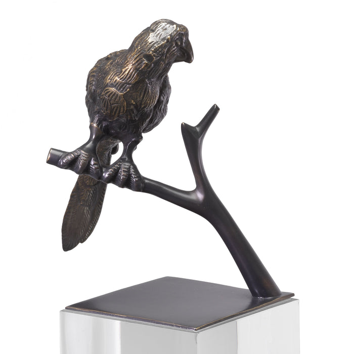 brąz z mosiężnymi przetarciami z akrylową podstawą