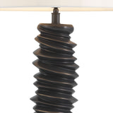 Bronze highlight finish | honed black granite base