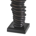 Bronze highlight finish | honed black granite base
