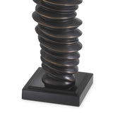 Bronze highlight finish | honed black granite base