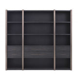 Regał Eichholtz Canova, fornir dębowy w grafitowym kolorze